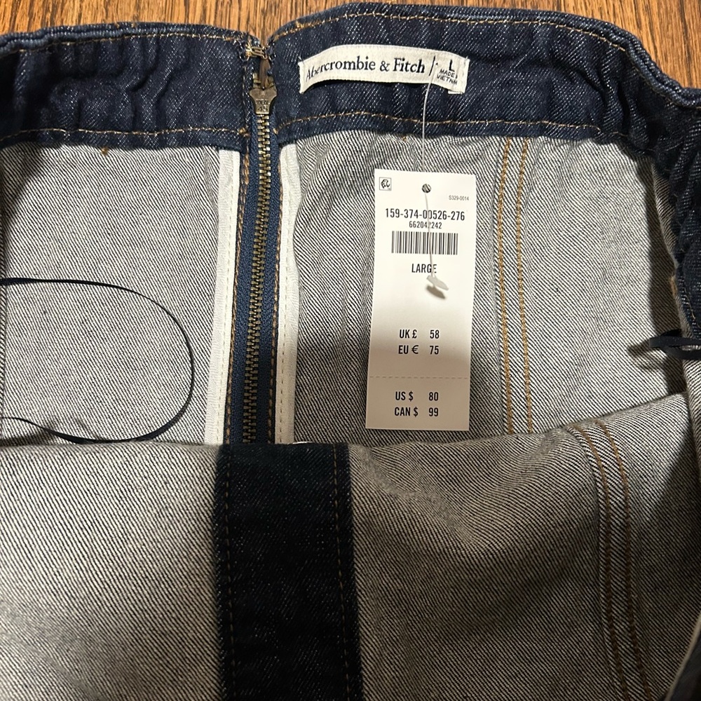 NWT Abercrombie & Fitch Mara Strapless Denim Mini Dress - Picture 4 of 8